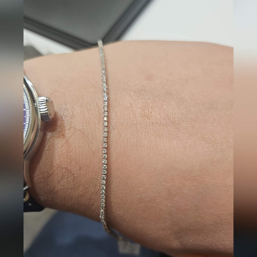 Flexible Tennis Bracelet - Natural Diamond